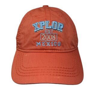 Xplor Mexico Est 2008 Strapback Hat Orange One Size Adjustable Jacobson Hat